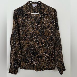 Evereve floral silky blouse